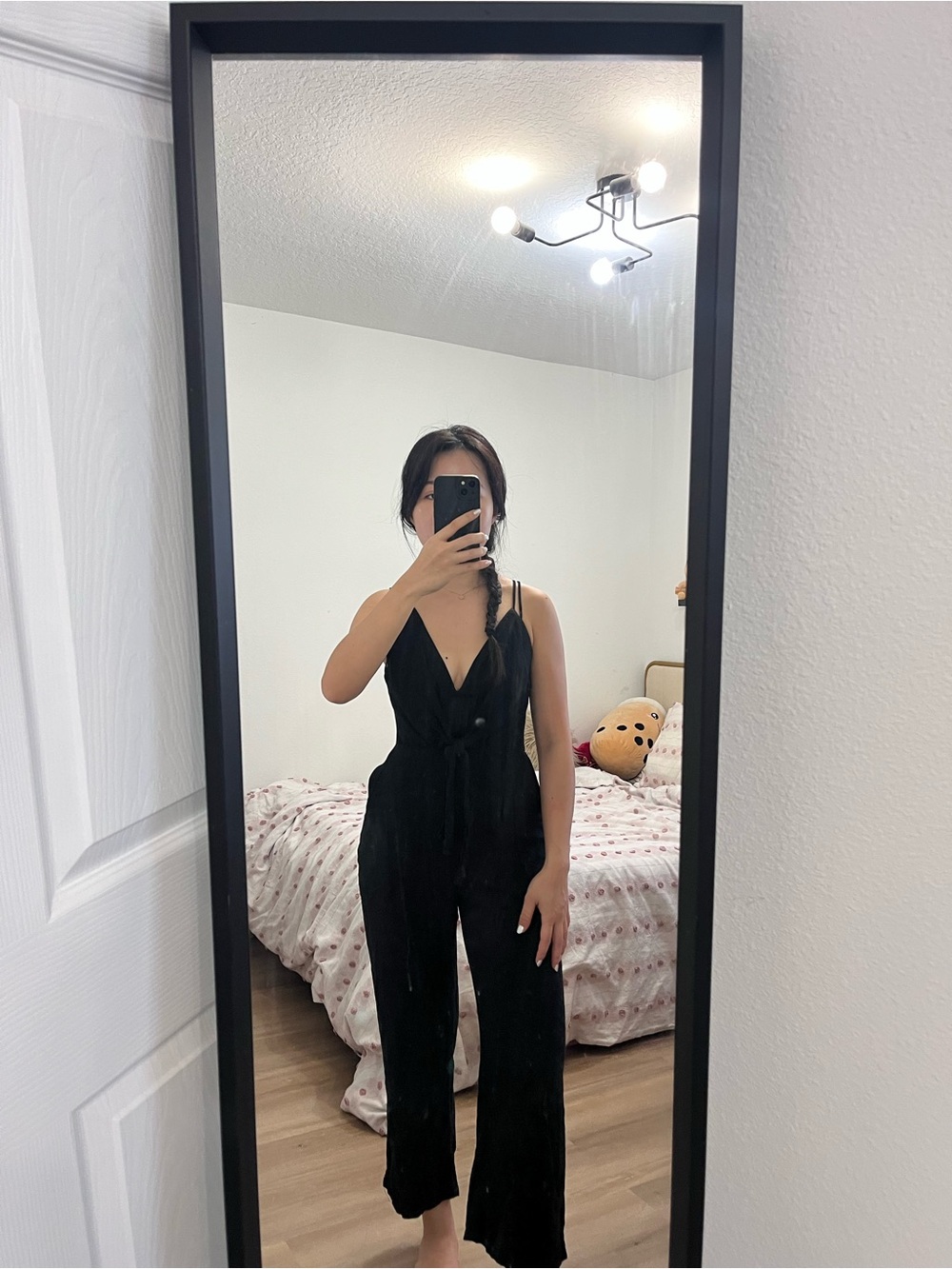 Abercrombie Black V-Neck Jumpsuit
